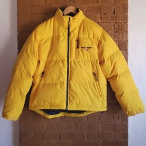 Yellow Puffer Hoodie Zip Jacket | Poshmark
